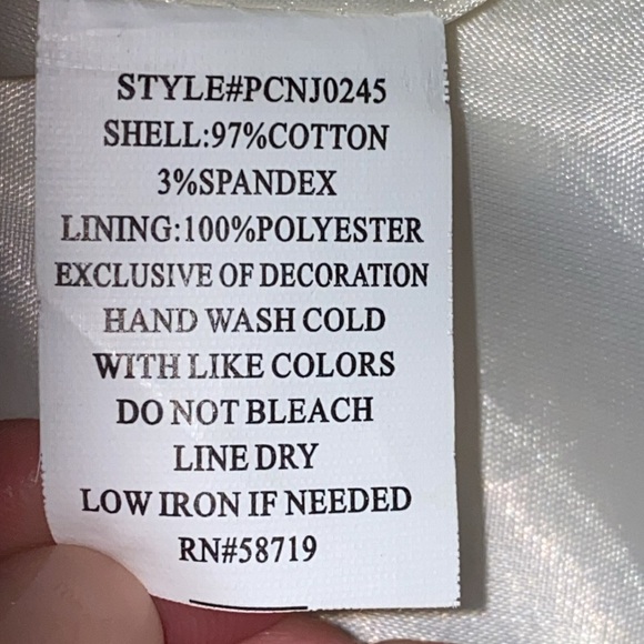 Notations ladies petite blue white floral blazer lace trim light jacket Small PS - Picture 7 of 9